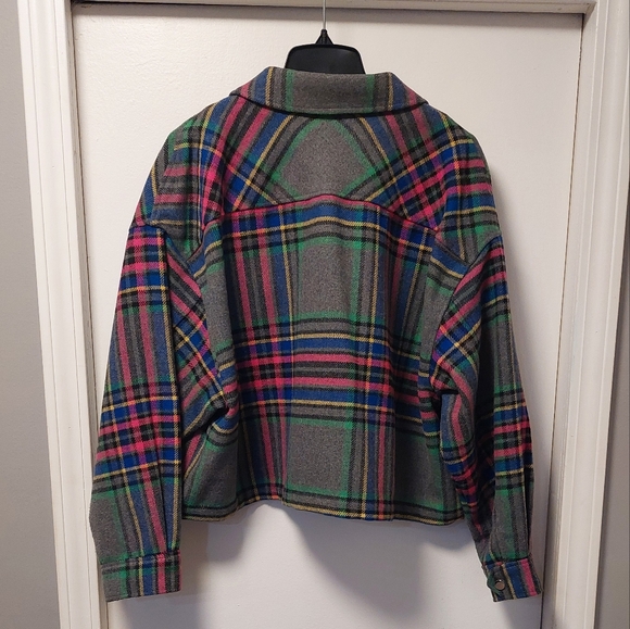 RILEY & RAE (Macys) Cropped Plaid Jacket - Picture 4 of 8